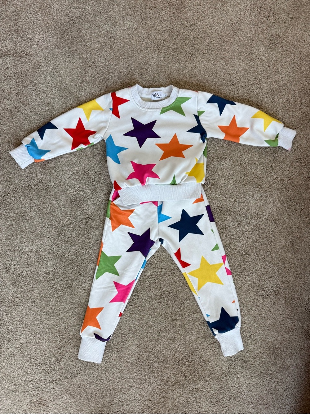 Lola + the boys star sweatshirt/joggers set 2T